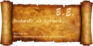 Budaházi Erhard névjegykártya